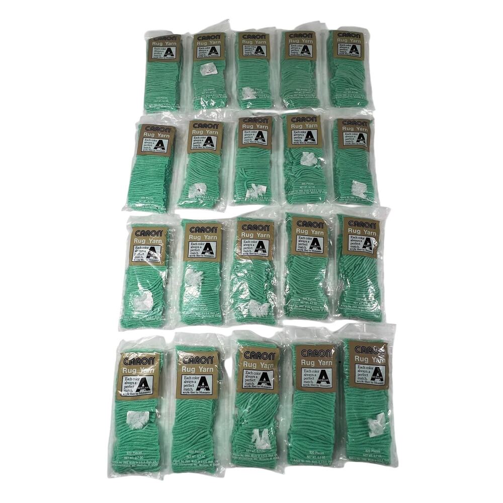 CARON Rug Yarn Lot of 20 Mint 0139 Acrilan Latch Hook 320 Pieces USA Sealed